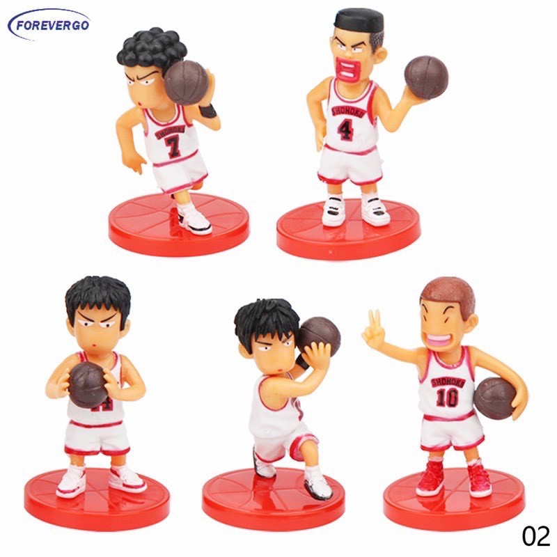 Mô hình 5 cầu thủ bóng rổ trang trí bánh kem