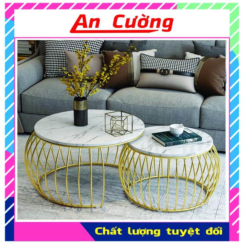 Bàn Sofa Mặt Đá Đôi Hiện Đại Sang Trọng Để Phòng Khách