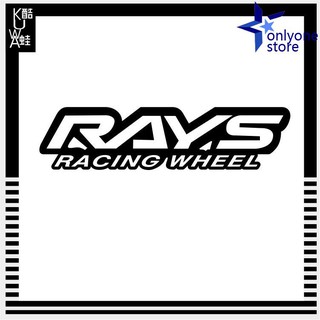 Decal Chữ "Rays Rays" Dán Trang Trí Xe Ô Tô