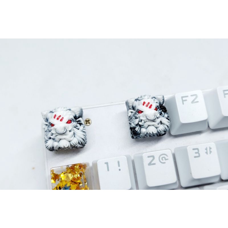 Keycap resin Bara clone tone trắng đen trang trí bàn phím cơ gaming