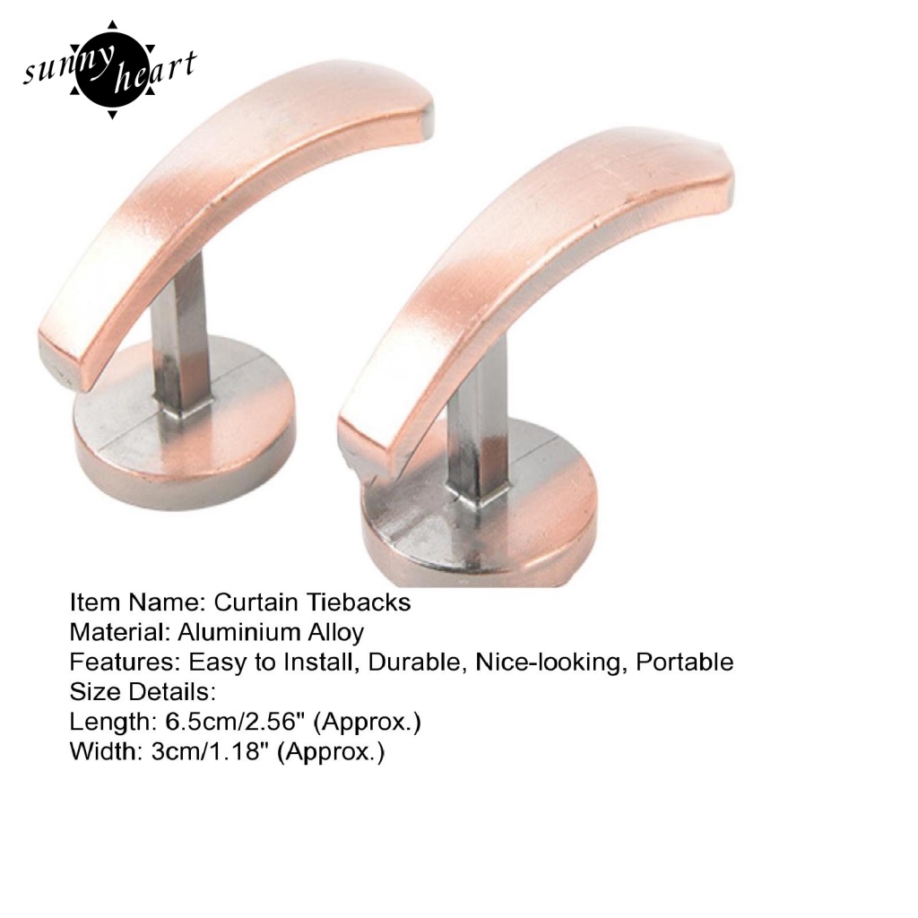 Sunnyheart Móc Buộc Rèm Cửa Mạ Điện Dễ Lắp Đặt Cho Phòng Khách Phòng Ngủ Nhà Bếp