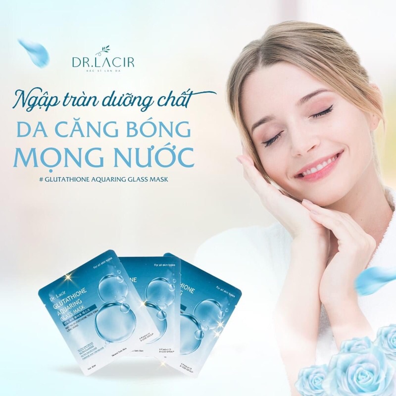 [Lẻ]Mặt Nạ Thủy Tinh Căng Bóng Drlacir,Cung cấp dưỡng chất,dưỡng trắng da,ngừa lão hóa,phục hồi da