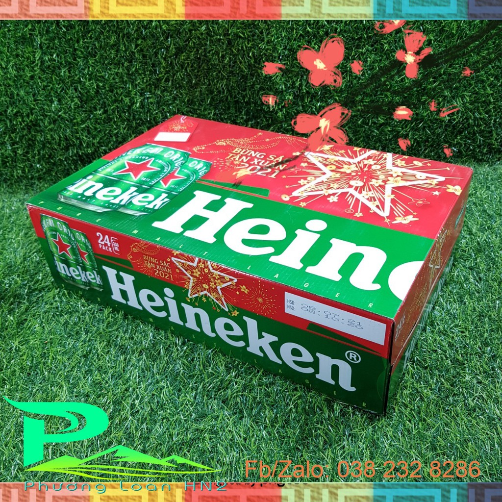 Bia Heineken lon - Thùng 24 lon x 330ml