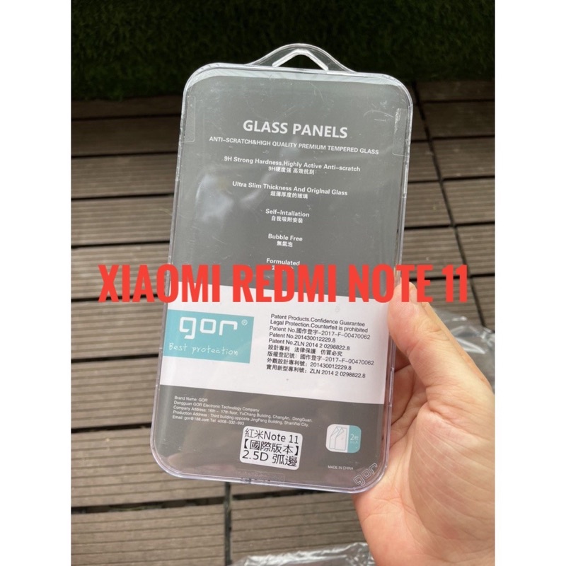 Bộ 2 kính cường lực Gor Xiaomi Redmi Note 11 ( 6.43 inch) trong suốt, siêu cảm ứng ( Chính Hãng )