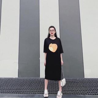 Đầm Suông Nữ Ngắn Tay Váy Dáng Dài In Họa Tiết Hình Hoa Quả Chất Thun Cotton Hàng VNXK | BigBuy360 - bigbuy360.vn