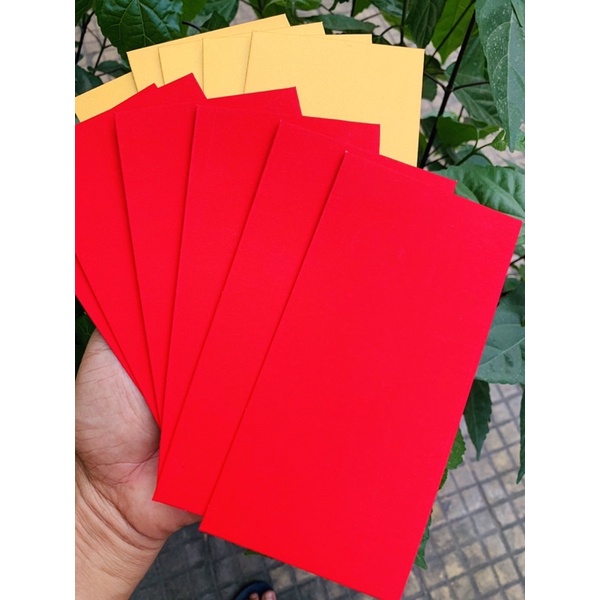 6 BAO LÌ XÌ GIẤY NHUNG ĐỎ CAO CẤP ĐỂ VẼ, VIẾT THƯ PHÁP CỰC SANG MANG TÀI LỘC