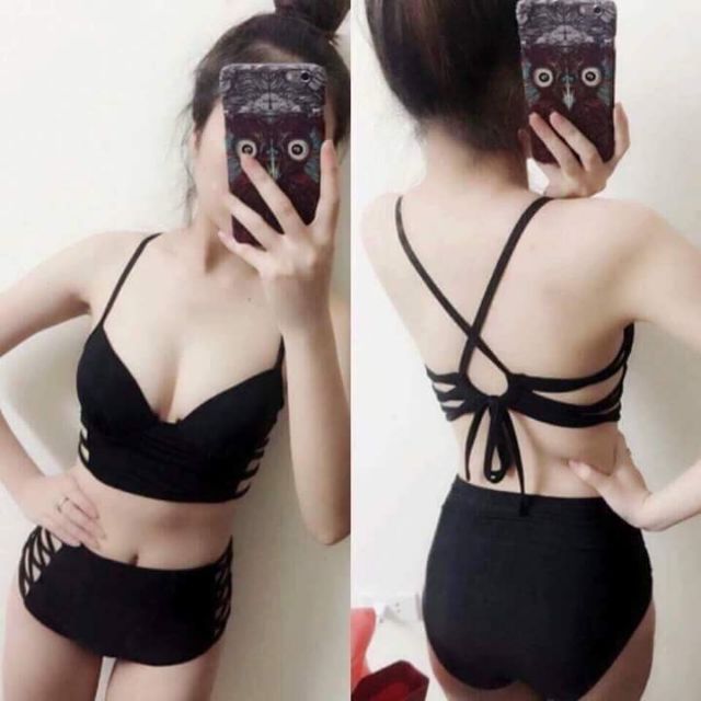 Đồ bơi - bikini 2 mảnh màu đen