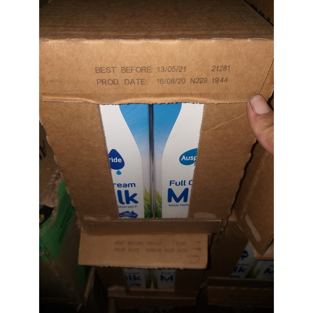 Thùng 12 hộp Sữa tươi tiệt trùng Nguyên Kem AUSPRIDE 1L