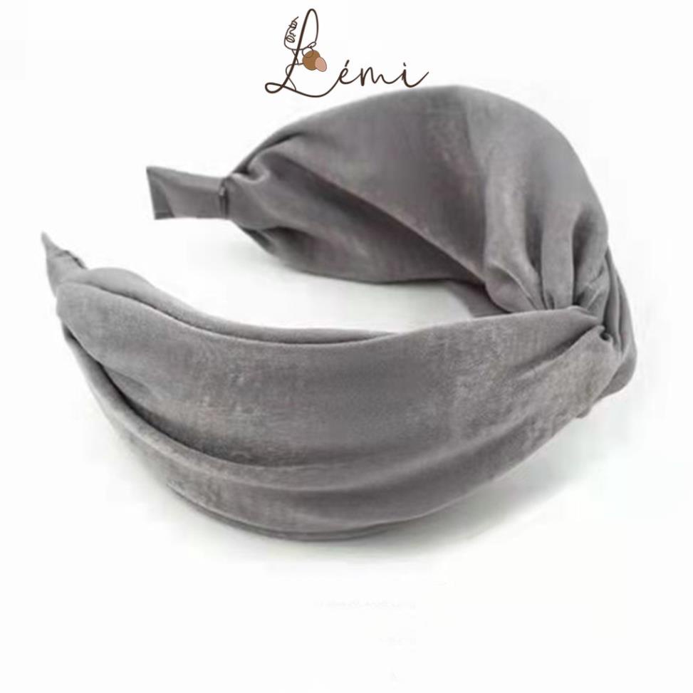 Bờm Cài Tóc Băng Đô Cài Đầu Bản To Kiểu Dáng Retro Chất Liệu Nhung Mềm Mại Nhiều Màu Sắc Xinh Xắn June Accessories