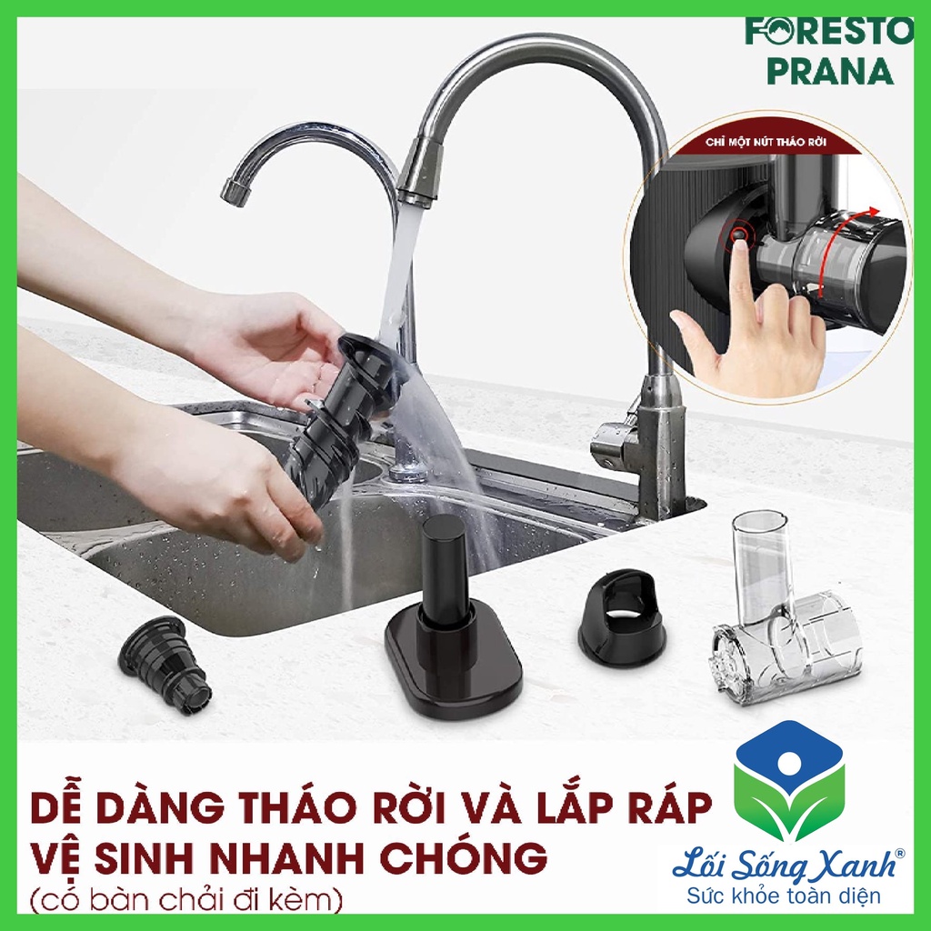 Máy ép chậm Foresto Prana - Lối Sống Xanh Kèm Quà Tặng