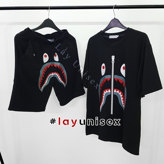Áo thun tay lỡ Bape - Bape shark tee