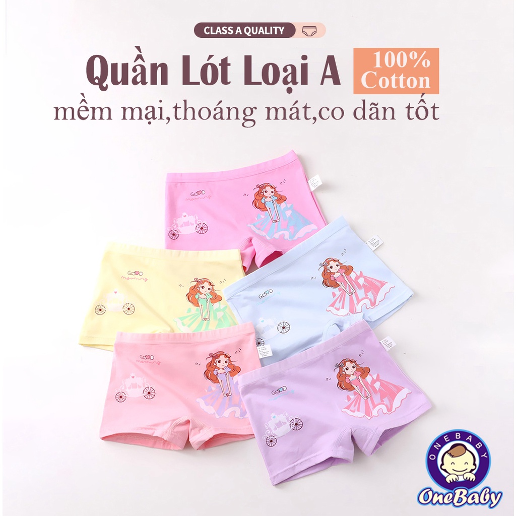 Combo 5 chiếc quần chíp bé gái quần lót cho bé gái cotton cao cấp nhiều họa tiết