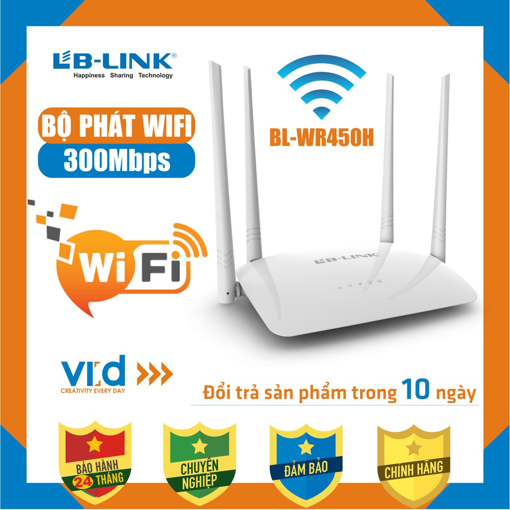 [RẺ VÔ ĐỊCH ]Bộ phát sóng wifi LB-LINK BL-WR450H - Sản phẩm chính hãng - Bảo hành 24 tháng