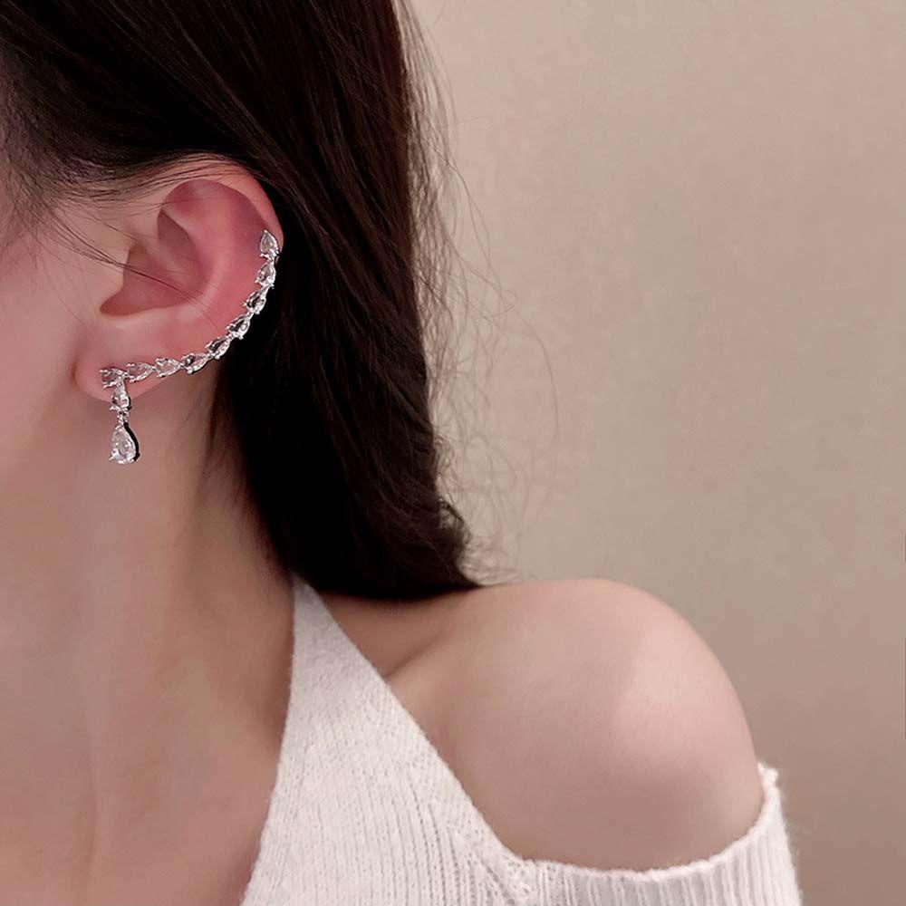Bông Tai Hình Giọt Nước Bằng Đồng Thời Trang Sang Trọng Cho Nữ