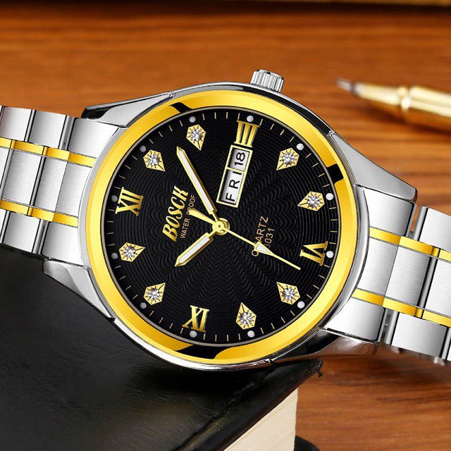 [ Siêu Đẹp ] Đồng Hồ Nam Thời Trang BOSCK Chống Nước Siêu Bền Dây Kim Loại Cao Cấp Chính Hãng | BigBuy360 - bigbuy360.vn