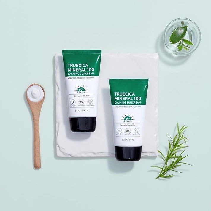 Kem Chống Nắng Nâng Tông Some By Mi Truecica Mineral 100 Và Tone-up Calming Suncream SPF50+/PA+++ 50ml