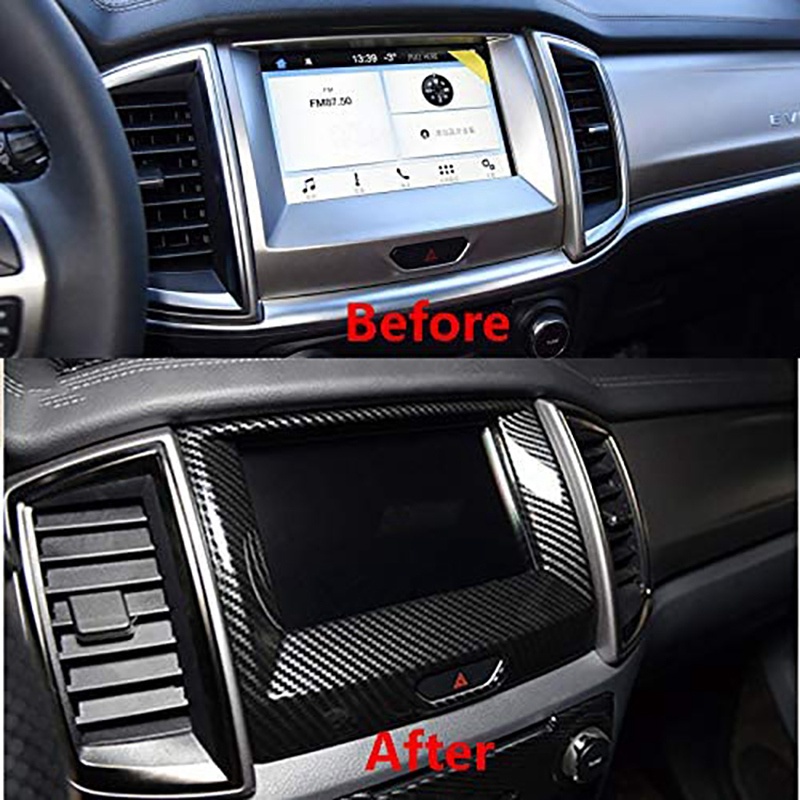 Phụ Kiện Trang Trí Nội Thất Xe Hơi Ford Ranger Everest Endeavor 2015 + Bằng Sợi Carbon