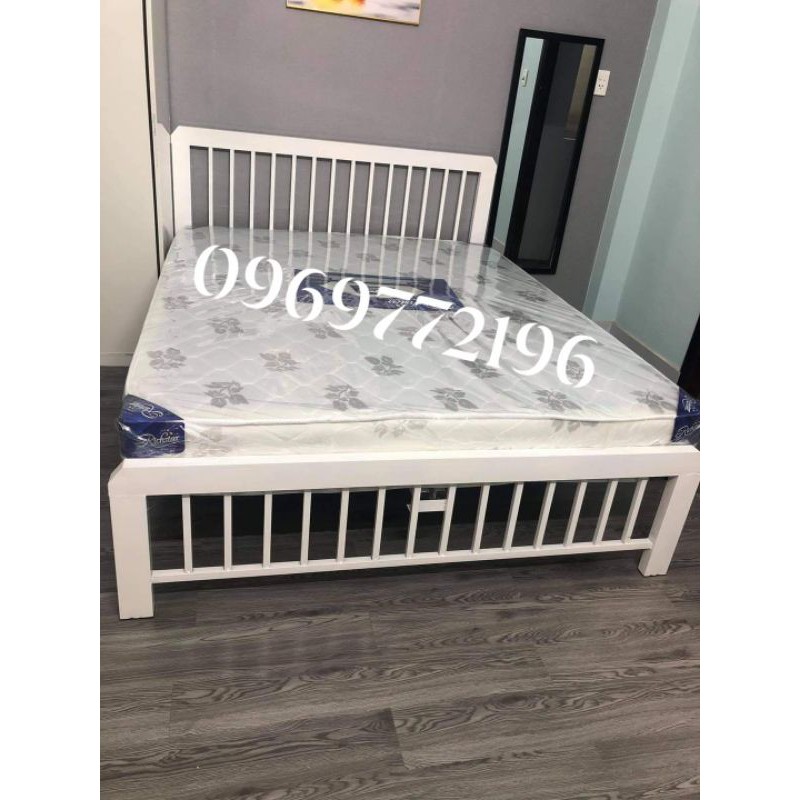 Giường Sắt hộp 4-8 không si 1m4x2m | BigBuy360 - bigbuy360.vn