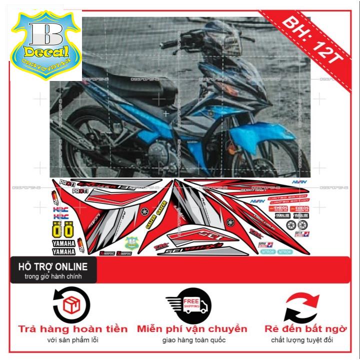 ( Quí khách vui lòng mang ra tiệm cho thợ dán ) Tem EX 2011 CHẾ ĐỎ ĐEN [Bi Decal]