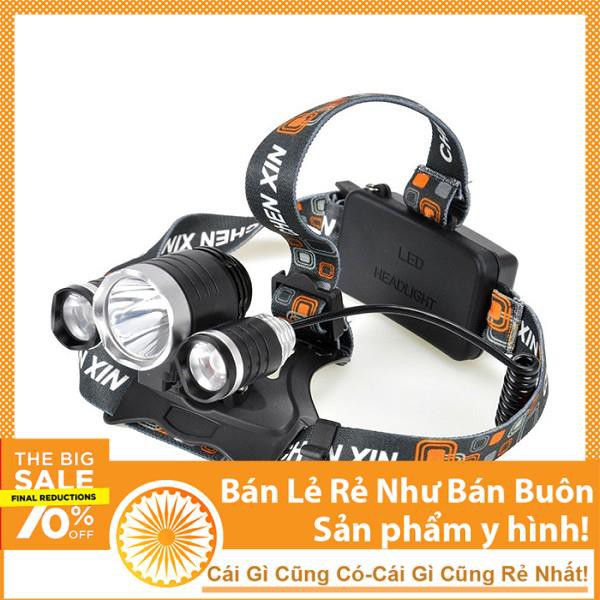 Đèn Pin Led Siêu Sáng Đội Đầu 3 Bóng giá rẻ