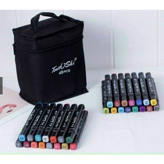 Bút marker touch cool túi vải 48 cây màu chuyên nghiệp