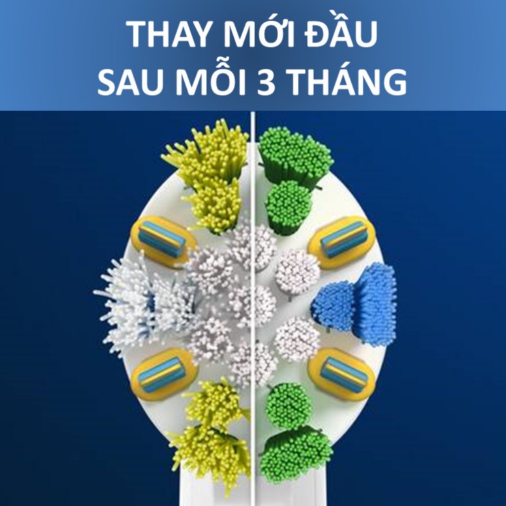 Đầu bàn chải điện Oral B Braun thay thế CROSS ACTION giúp đánh tan mảng bám