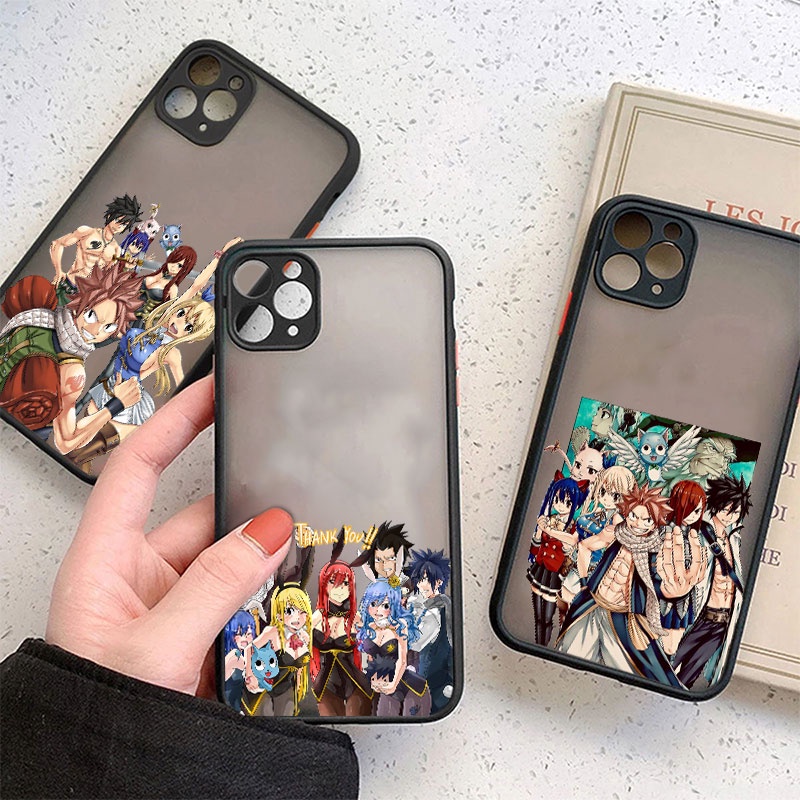 Ốp Điện Thoại Nhựa Cứng In Hình Anime Fairy Tail Cho iPhone 11/13 Pro Max/12/7/8/X/XS
