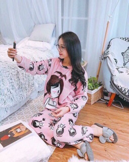 Đồ bộ bông nhung mịn cực côl 😘😘😘
