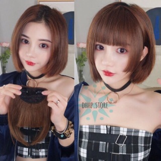 Tóc Giả Mái Có Mai Dày