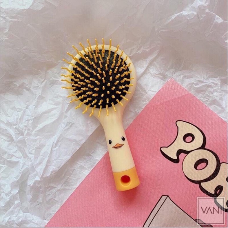 Lược chải kèm gương massage gỡ rối, bàn chải S-curled cao cấp chống rụng tóc Hot