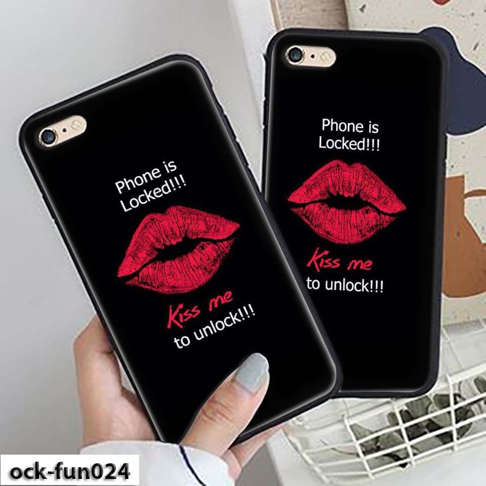 Ốp iPhone 6 Plus hình kissme to unlock - fun024 (Ốp dẻo 6pl chống bẩn chống sốc)