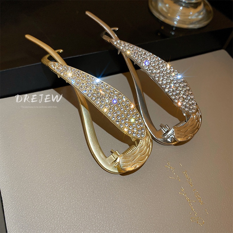 Kẹp tóc DREJEW đính đá zircon thời trang Hàn Quốc cao cấp cho nữ