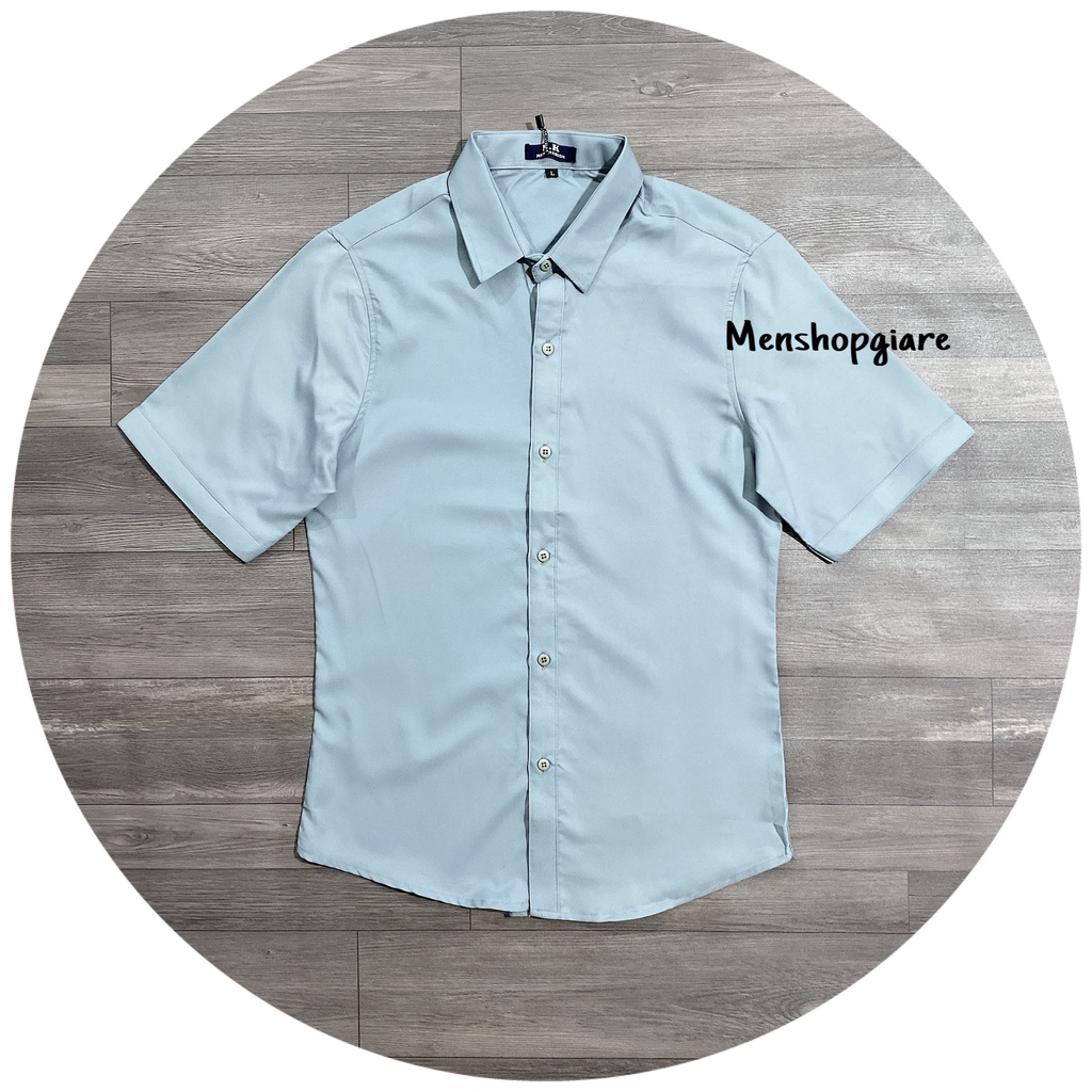 Áo Sơ Mi Tay Ngắn Cổ Bẻ không nhăn