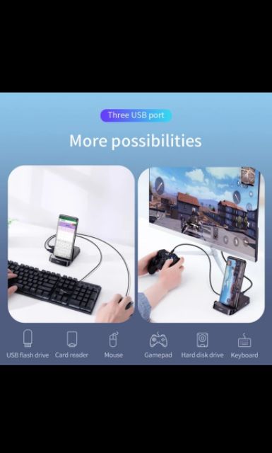 Bộ chuyển đổi 7 trong 1 Loại HUB USB3.0 PD Charge 4K HD Hiển thị Đầu đọc thẻ TF Đế máy tính để bàn CHÍNH HÃBASEUS