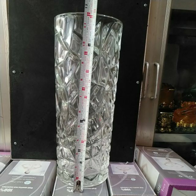 Bình hoa thủy tinh Dạng Ống cao 30cm
