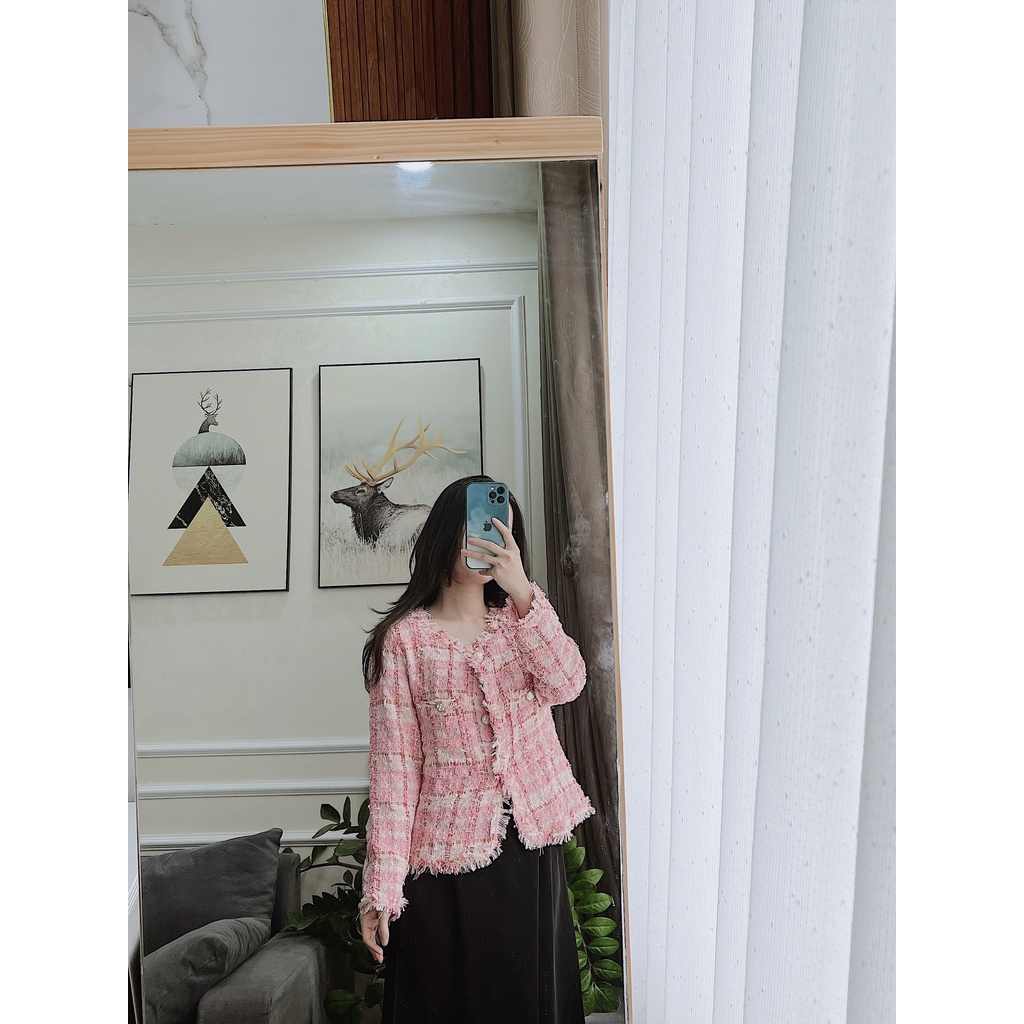 Áo dạ xù khuy ngọc | BigBuy360 - bigbuy360.vn