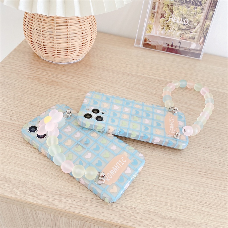 Thời Trang Ốp Điện Thoại Chống Sốc Chống Thấm Nước Có Vòng Đeo Tay Hình Trái Tim Cho Iphone 7 8 Plus 11 12 Pro Max Xr X Xs Max