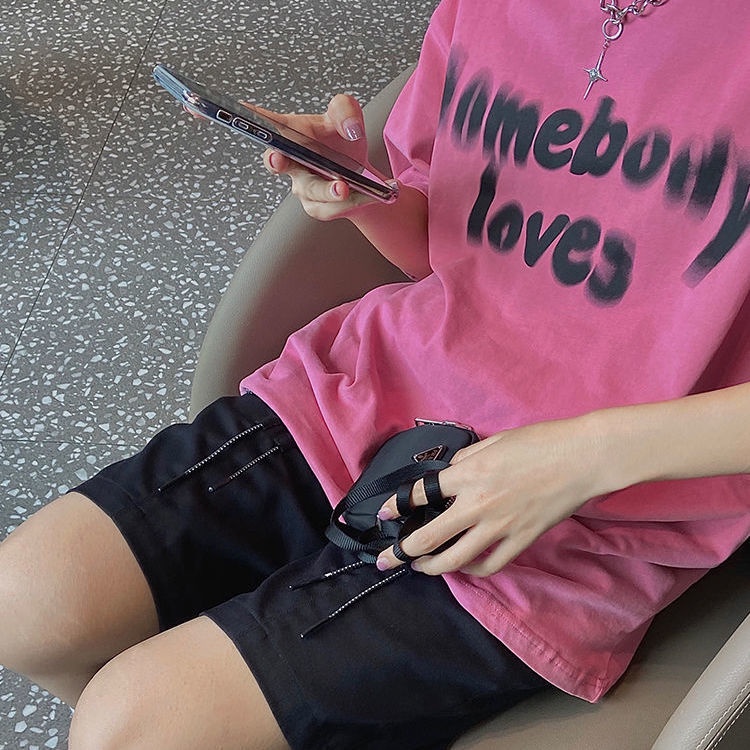 Áo Thun COZOK Ngắn Tay Dáng Rộng Thời Trang Hàn Quốc Cá Tính