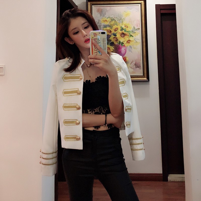 Áo khoác Hoàng gia thêu tag Gold cao cấp khuy đồng-order | BigBuy360 - bigbuy360.vn