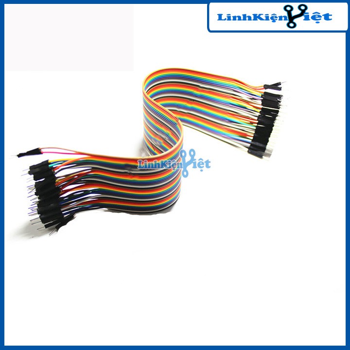 Dây Nối 40P 7 Màu Dài 10Cm ( 2 Đầu Đực Đực )