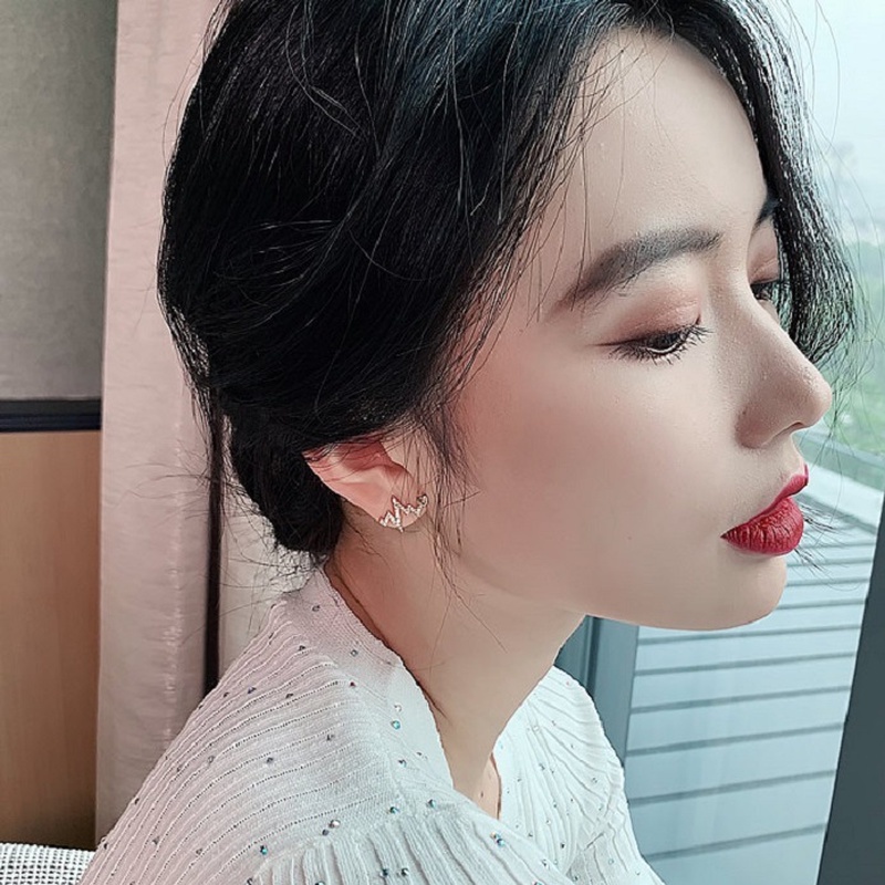 Khuyên tai hình nhịp tim sáng tạo phong cách Âu Mỹ thời trang mới cho nữ