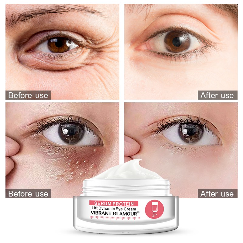 Kem Dưỡng Da Mắt VIBRANT GLAMOUR Collagen Làm Mịn Giữ Ẩm Chống Lão Hóa Không Hương Hiệu Cho Quầng Thâm / Bọng Mắt 20g | BigBuy360 - bigbuy360.vn