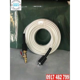 Dây rửa xe 20m + béc rửa máy lạnh chỉnh áp