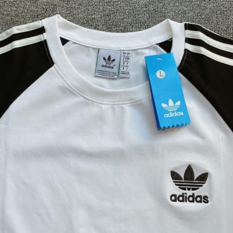 ÁO THUN CỔ TRÒN ĐEN TRẮNG ADIDAS CAO CẤP(Chất liệu Cotton mịn bao mát)