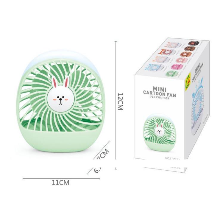 Quạt mini 💓Sale💓 Quạt mini để bàn có đèn, kiểu dáng nhỏ gọn tiện lợi mang bên mình, để bàn làm việc, bàn học 7620