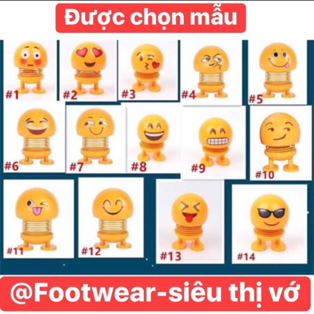 Thú nhún Emoji lò xo lúc lắc 14 mặt, ĐƯỢC CHỌN MẪU