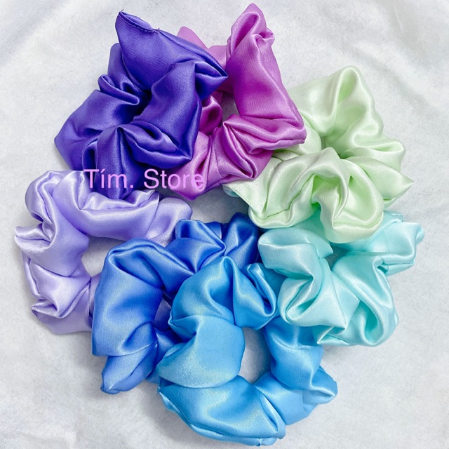 [Ảnh thật] CỘT TÓC VẢI SCRUNCHIES SATIN XINH HOT P3