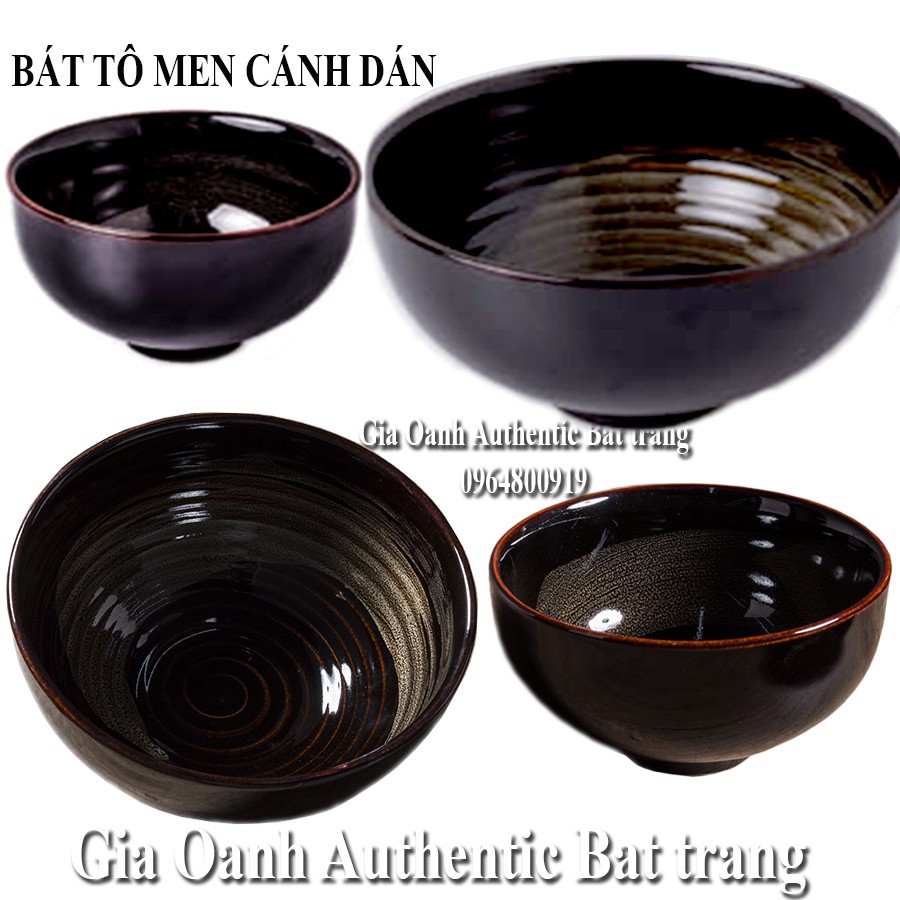 BÁT TÔ ( đựng canh, phở)  MEN CÁNH DÁN - CAO CẤP - Xưởng Gia Oanh authentic bát trang chuyên gốm sứ nhà hàng khách sạn