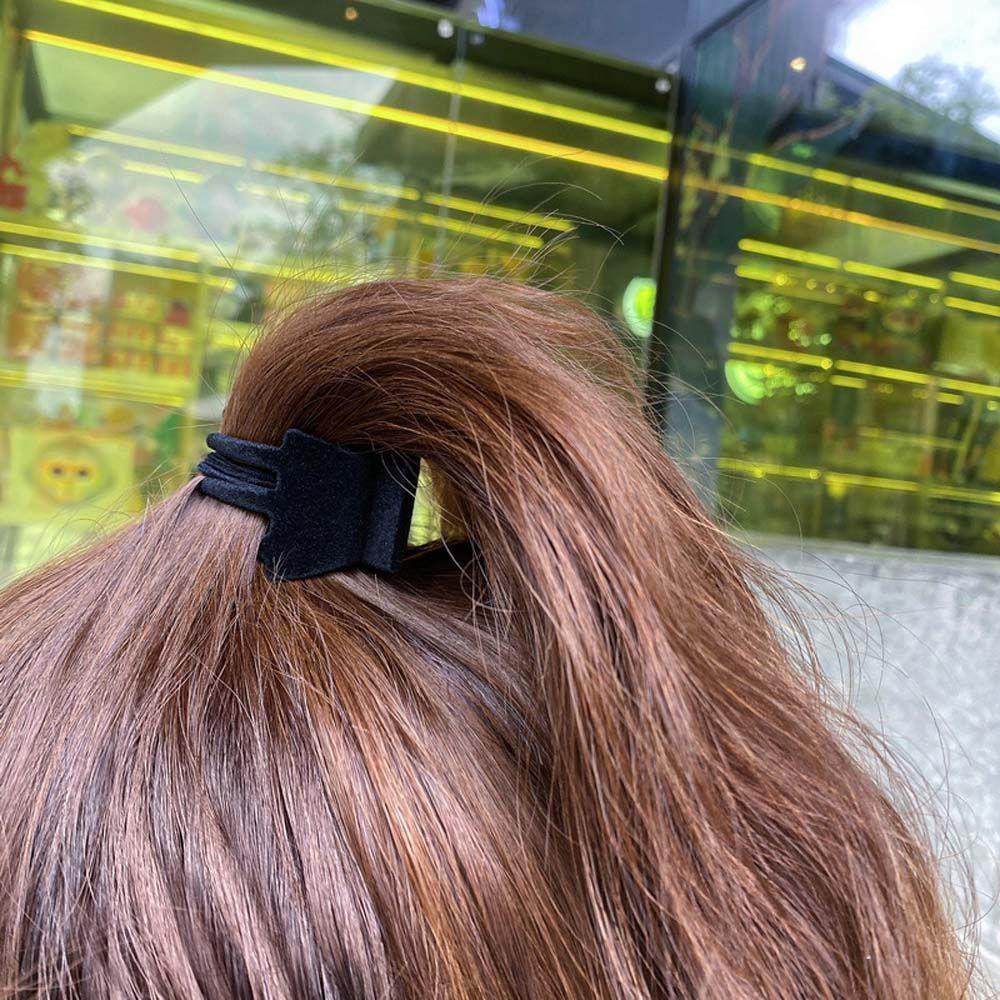 Kẹp Tóc Càng Cua Bằng Nhung Màu Đỏ Thời Trang Cho Nữ