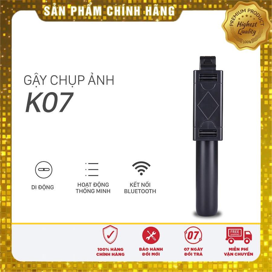 Gậy chụp ảnh K07 kiêm tripod đa năng với nút bấm điều khiển từ xa, thiết kế gọn nhẹ, chắc chắn là phụ kiện rất hữu dụng